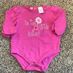 Cuddle Bear Pink Little Sister 9month long Sleeve Top